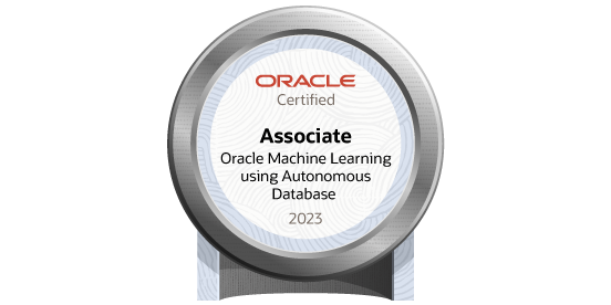 Oracle Machine Learning using Autonomous Database 2023 Certified Associate